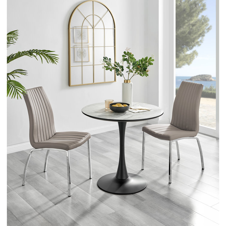 Small round kitchen online table with two chairs